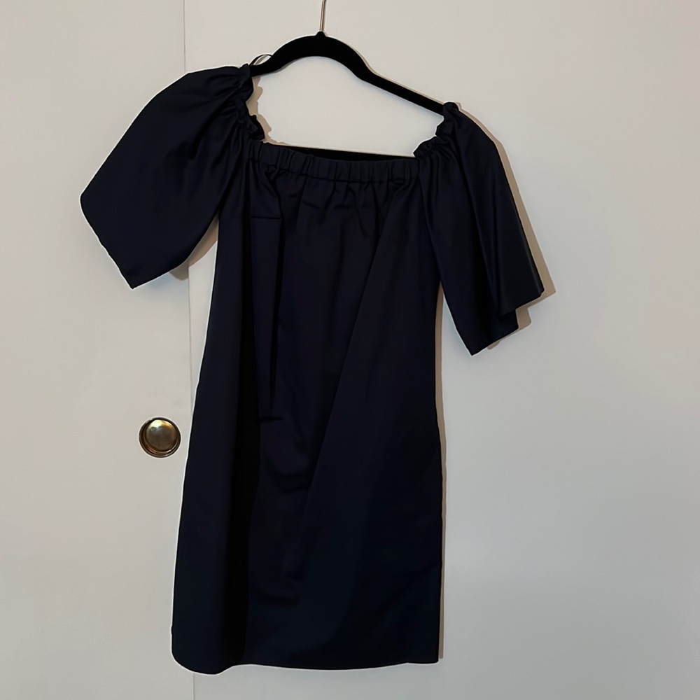 Navy Blue Zara off the shoulder dress